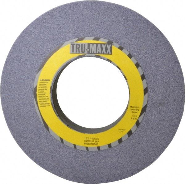 Tru-Maxx - 12" Diam x 5" Hole x 1-1/2" Thick, I Hardness, 46 Grit Surface Grinding Wheel - Aluminum Oxide, Type 1, Coarse Grade, 2,705 Max RPM, Vitrified Bond, No Recess - Industrial Tool & Supply