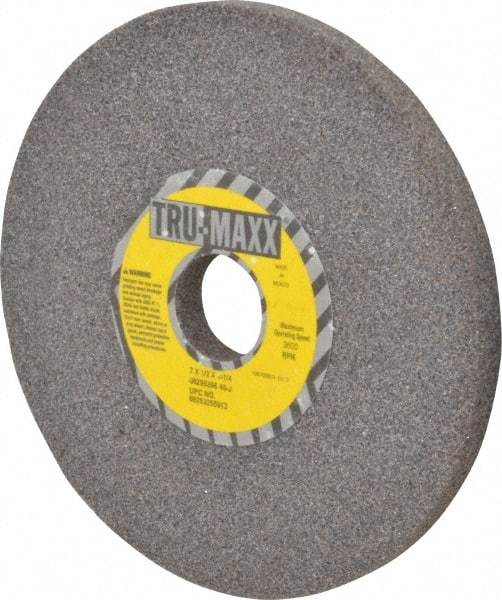 Tru-Maxx - 7" Diam x 1-1/4" Hole x 1/2" Thick, J Hardness, 46 Grit Surface Grinding Wheel - Aluminum Oxide, Type 1, Coarse Grade, 3,600 Max RPM, Vitrified Bond, No Recess - Industrial Tool & Supply