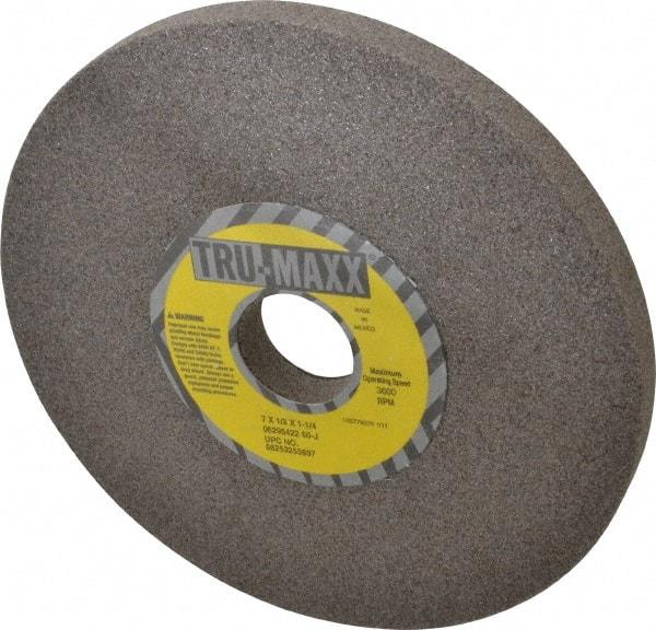 Tru-Maxx - 7" Diam x 1-1/4" Hole x 1/2" Thick, J Hardness, 60 Grit Surface Grinding Wheel - Aluminum Oxide, Type 1, Medium Grade, 3,600 Max RPM, Vitrified Bond, No Recess - Industrial Tool & Supply