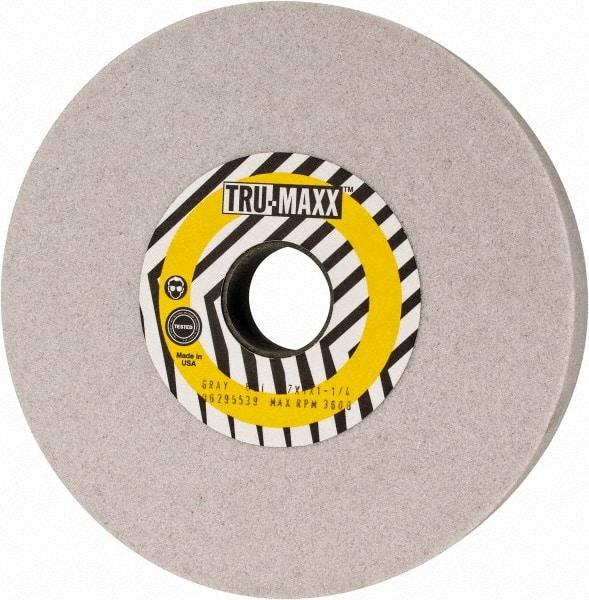 Tru-Maxx - 7" Diam x 1-1/4" Hole x 1" Thick, I Hardness, 60 Grit Surface Grinding Wheel - Aluminum Oxide, Type 1, Medium Grade, 3,600 Max RPM, Vitrified Bond, No Recess - Industrial Tool & Supply