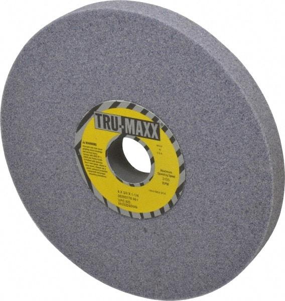 Tru-Maxx - 8" Diam x 1-1/4" Hole x 3/4" Thick, I Hardness, 46 Grit Surface Grinding Wheel - Aluminum Oxide, Type 1, Coarse Grade, 3,105 Max RPM, Vitrified Bond, No Recess - Industrial Tool & Supply