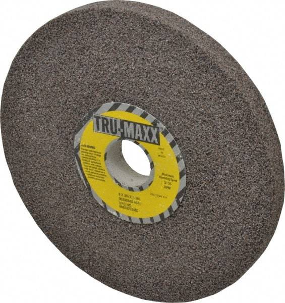 Tru-Maxx - 8" Diam x 1-1/4" Hole x 3/4" Thick, H Hardness, 46 Grit Surface Grinding Wheel - Aluminum Oxide, Type 1, Coarse Grade, 3,105 Max RPM, Vitrified Bond, No Recess - Industrial Tool & Supply