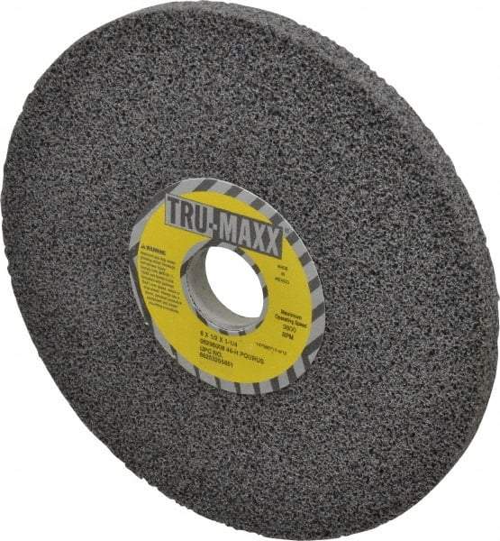 Tru-Maxx - 8" Diam x 1-1/4" Hole x 1/2" Thick, H Hardness, 46 Grit Surface Grinding Wheel - Aluminum Oxide, Type 1, Coarse Grade, 3,600 Max RPM, Vitrified Bond, No Recess - Industrial Tool & Supply