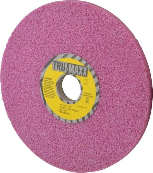 Tru-Maxx - 8" Diam x 1-1/4" Hole x 1/2" Thick, H Hardness, 46 Grit Surface Grinding Wheel - Aluminum Oxide, Type 1, Coarse Grade, 3,600 Max RPM, Vitrified Bond, No Recess - Industrial Tool & Supply