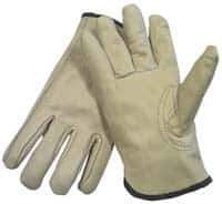 PRO-SAFE - Size XL (10) Grain Cowhide Cold Protection Work Gloves - For Work & Driver, Uncoated, Slip-On Cuff, Beige, Paired - Industrial Tool & Supply