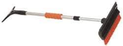 Value Collection - 48" Long, Telescoping Snowbroom & Ice Scraper - 9" Telescoping, Plastic & Metal - Industrial Tool & Supply