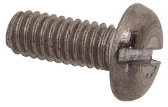 Value Collection - M2.5x0.45 Metric Coarse, 6mm Length Under Head Slotted Drive Machine Screw - Pan Head, Grade 18-8 & A2 Stainless Steel, Uncoated, Without Washer - Industrial Tool & Supply
