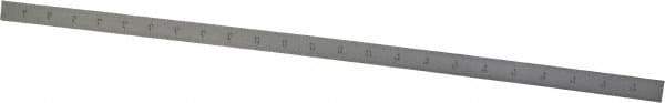 Starrett - 24" Long, 1/64, 1/32, 1/16, 1/8" Graduation, Flexible Steel Rule - 4R Graduation Style, 3/4" Wide, Silver, Satin Chrome Finish - Industrial Tool & Supply