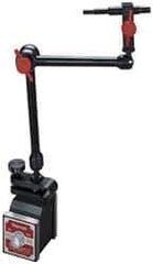 Starrett - 150 Lb Magnetic Force, Fine Adjustment Indicator Positioner & Holder with Base - Articulated Arm, 1-15/16" Base Height - Industrial Tool & Supply