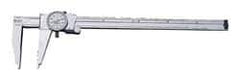 Starrett - 0" to 12" Range, 0.001" Graduation, 0.1" per Revolution, Dial Caliper - White Face, 3" Jaw Length, Accurate to 0.001" - Industrial Tool & Supply