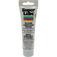 Synco Chemical - 3 oz Tube Silicone General Purpose Grease - Translucent White, Food Grade, 500°F Max Temp, NLGIG 2, - Industrial Tool & Supply