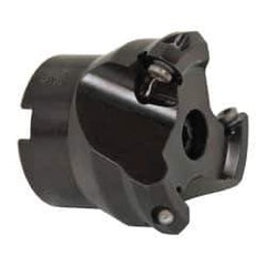 Seco - 1.57" Cut Diam, 1/2" Arbor Hole, 0.138" Max Depth of Cut, 43° Indexable Chamfer & Angle Face Mill - 3 Inserts, OF.. 05T305 Insert, Right Hand Cut, 3 Flutes, Series R220.43 - Industrial Tool & Supply