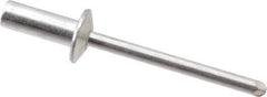 RivetKing - Size 64 Dome Head Aluminum Closed End Sealing Blind Rivet - Aluminum Mandrel, 0.188" to 1/4" Grip, 3/8" Head Diam, 0.192" to 0.196" Hole Diam, 0.531" Length Under Head, 3/16" Body Diam - Industrial Tool & Supply