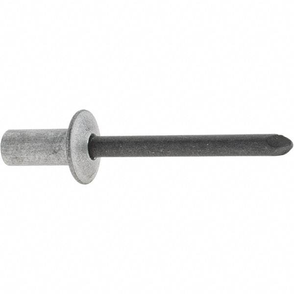 RivetKing - Size 84 Dome Head Aluminum Closed End Sealing Blind Rivet - Steel Mandrel, 1/8" to 1/4" Grip, 1/2" Head Diam, 0.257" to 0.261" Hole Diam, 0.57" Length Under Head, 1/4" Body Diam - Industrial Tool & Supply
