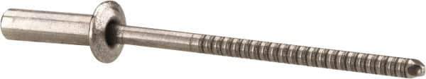 RivetKing - Size 44 Dome Head Stainless Steel Closed End Sealing Blind Rivet - Stainless Steel Mandrel, 0.188" to 1/4" Grip, 1/4" Head Diam, 0.129" to 0.133" Hole Diam, 0.485" Length Under Head, 1/8" Body Diam - Industrial Tool & Supply