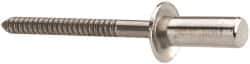 RivetKing - Size 64 Dome Head Stainless Steel Closed End Sealing Blind Rivet - Stainless Steel Mandrel, 0.188" to 1/4" Grip, 3/8" Head Diam, 0.192" to 0.196" Hole Diam, 0.531" Length Under Head, 3/16" Body Diam - Industrial Tool & Supply