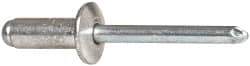 RivetKing - Size 86 Dome Head Aluminum Open End Blind Rivet - Steel Mandrel, 0.251" to 3/8" Grip, 1/2" Head Diam, 0.257" to 0.261" Hole Diam, 5/8" Length Under Head, 1/4" Body Diam - Industrial Tool & Supply
