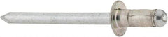 RivetKing - Size 62-63 Dome Head Steel Multi Grip Blind Rivet - Steel Mandrel, 0.047" to 0.187" Grip, 3/8" Head Diam, 0.192" to 0.196" Hole Diam, 0.413" Length Under Head, 3/16" Body Diam - Industrial Tool & Supply