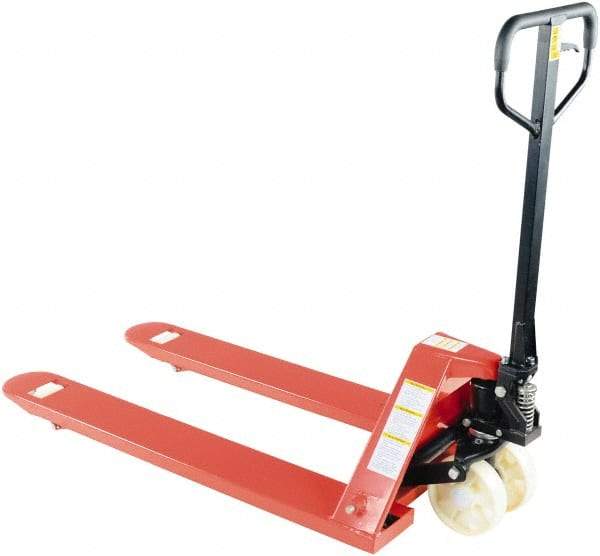 Vestil - 5,500 Lb Capacity, 7-3/4" Lift Economy Pallet Truck - 2-7/8" Min Lift Height, 48" Fork Length x 27" Fork Width, 27" Overall Width - Industrial Tool & Supply