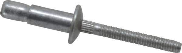 RivetKing - Size 86 Dome Head Aluminum Structural with Locking Stem Blind Rivet - Aluminum Mandrel, 0.08" to 3/8" Grip, 0.525" Head Diam, 0.261" to 0.272" Hole Diam, 0.56" Length Under Head, 1/4" Body Diam - Industrial Tool & Supply