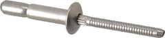 RivetKing - Size 67 Dome Head Stainless Steel Structural with Locking Stem Blind Rivet - Stainless Steel Mandrel, 0.214" to 0.437" Grip, 0.385" Head Diam, 0.194" to 0.204" Hole Diam, 0.572" Length Under Head, 3/16" Body Diam - Industrial Tool & Supply
