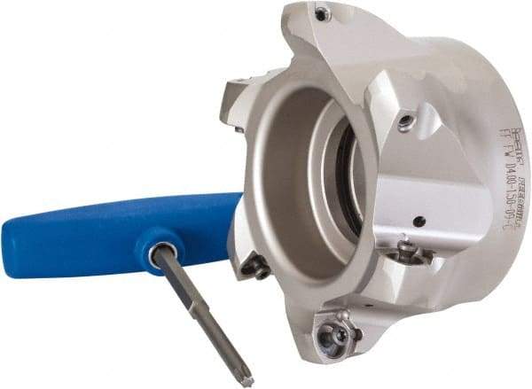 Iscar - 6 Inserts, 4" Cutter Diam, 0.08" Max Depth of Cut, Indexable High-Feed Face Mill - 1-1/2" Arbor Hole Diam, 2" High, FF FW Toolholder, FF WO..09 Inserts, Series FeedMill - Industrial Tool & Supply