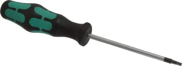 Wera - T10 Torx Driver - 3-5/32" Blade Length, 6-11/32" OAL, Ergonomic Handle - Industrial Tool & Supply