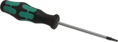 Wera - T10 Torx Driver - 3-5/32" Blade Length, 6-11/32" OAL, Ergonomic Handle - Industrial Tool & Supply