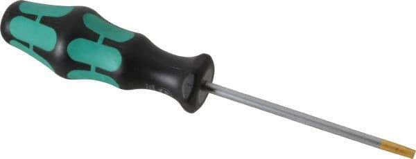 Wera - T25 Torx Driver - 3-15/16" Blade Length, 8-5/64" OAL, Ergonomic Handle - Industrial Tool & Supply