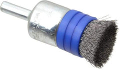 Anderson - 3/4" Brush Diam, Crimped, Flared End Brush - 1/4" Diam Shank, 20,000 Max RPM - Industrial Tool & Supply