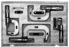 Fowler - 0 to 4" Range, 4 Piece Mechanical Outside Micrometer Set - 0.0001" Graduation, 0.00005 (0 to 1), 0.0001 (1 to 4)" Accuracy, Ratchet Stop Thimble, Carbide Tipped Face - Industrial Tool & Supply