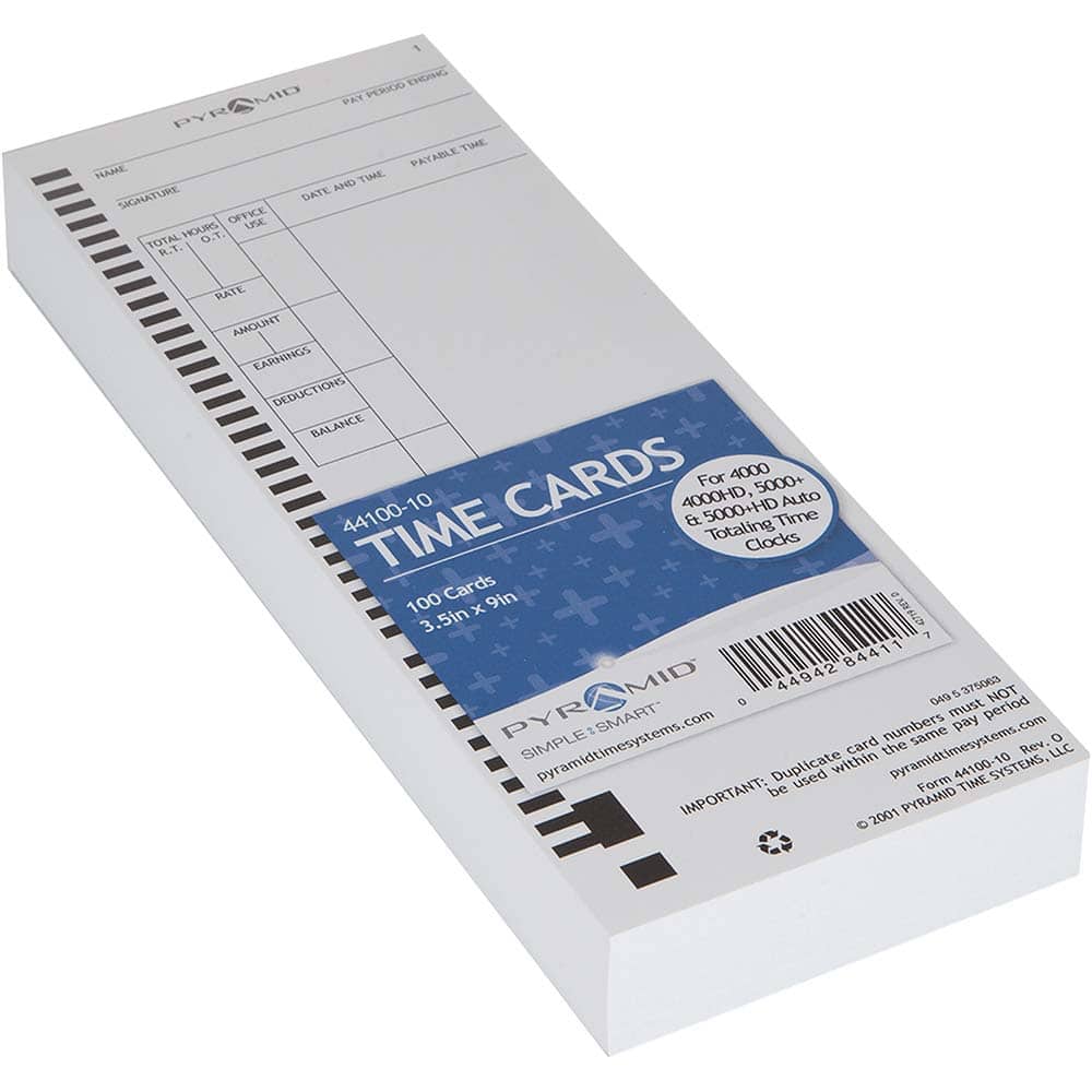 Pyramid - Time Cards & Time Clock Accessories Type: Weekly/Bi-Weekly/Twice Monthly Time Cards For Use With: PTI - M-4000 Time Recorder - Industrial Tool & Supply