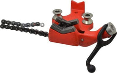 Ridgid - 1/8 to 4" Pipe Capacity, Manual Chain Vise - Bolt Down, Cast Iron, Model Number BC410 - Industrial Tool & Supply