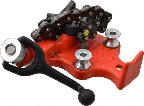 Ridgid - 1/2 to 2-7/8" Pipe Capacity, Manual Chain Vise - Bolt Down, Cast Iron, Model Number BC210P - Industrial Tool & Supply