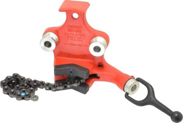 Ridgid - 1/2 to 4-1/2" Pipe Capacity, Manual Chain Vise - Bolt Down, Cast Iron, Model Number BC410P - Industrial Tool & Supply