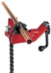 Ridgid - 1/2 to 8" Pipe Capacity, Manual Chain Vise - Bolt Down, Cast Iron, Model Number BC810 - Industrial Tool & Supply