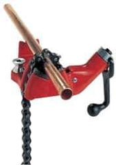 Ridgid - 1/4 to 6" Pipe Capacity, Manual Chain Vise - Bolt Down, Cast Iron, Model Number BC610 - Industrial Tool & Supply