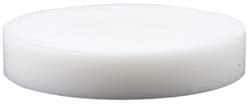 Made in USA - 2 Inch Diameter, 1/2 Inch Thick, Plastic Disc - White, PTFE Virgin - Industrial Tool & Supply