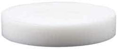 Made in USA - 2 Inch Diameter, 1/2 Inch Thick, Plastic Disc - White, PTFE Virgin - Industrial Tool & Supply