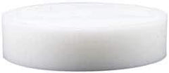 Made in USA - 2 Inch Diameter, 1 Inch Thick, Plastic Disc - White, PTFE Virgin - Industrial Tool & Supply