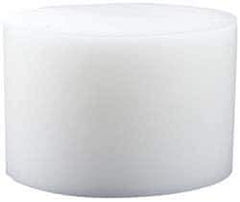 Made in USA - 2 Inch Diameter, 2 Inch Thick, Plastic Disc - White, PTFE Virgin - Industrial Tool & Supply