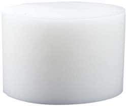 Made in USA - 4 Inch Diameter, 1-1/2 Inch Thick, Plastic Disc - White, PTFE Virgin - Industrial Tool & Supply