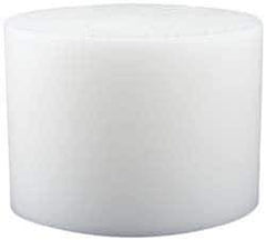 Made in USA - 6 Inch Diameter, 1 Inch Thick, Plastic Disc - White, PTFE Virgin - Industrial Tool & Supply