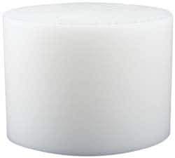 Made in USA - 6 Inch Diameter, 1/2 Inch Thick, Plastic Disc - White, PTFE Virgin - Industrial Tool & Supply