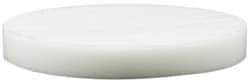 Made in USA - 4 Inch Diameter, 1/2 Inch Thick, Plastic Disc - White, PTFE Virgin - Industrial Tool & Supply