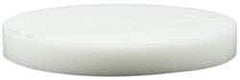 Made in USA - 4 Inch Diameter, 1/2 Inch Thick, Plastic Disc - White, PTFE Virgin - Industrial Tool & Supply