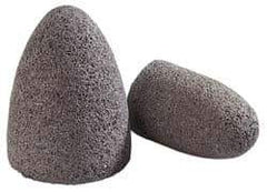 Norton - Type 17, 1-1/2" Max Diam, 3" Head Thickness, 16 Grit Square Tip Cone - Aluminum Oxide/Zirconia Alumina Blend, Very Coarse Grade, 3/8-24 Shank Thread - Industrial Tool & Supply
