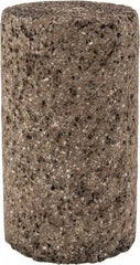 Norton - Type 18, 1-1/2" Max Diam, 2-1/2" Head Thickness, 20 Grit Square Tip Plug - Aluminum Oxide/Zirconia Alumina Blend, Very Coarse Grade, 3/8-24 Shank Thread - Industrial Tool & Supply