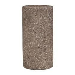 Norton - Type 18, 1-1/2" Max Diam, 3" Head Thickness, 20 Grit Square Tip Plug - Zirconia Alumina, Very Coarse Grade, 5/8-11 Shank Thread - Industrial Tool & Supply