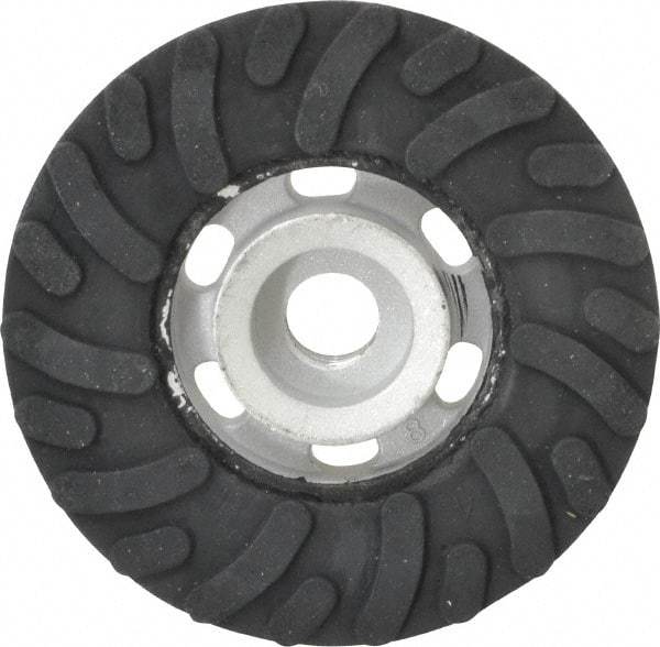 Norton - 4" Diam Locking Nut Disc Backing Pad - Medium Density, 12,000 RPM - Industrial Tool & Supply
